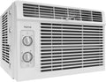 hOmeLabs Window Air Conditioner 5000 BTU - Easy Mechanical Control Compact AC Unit with Washable Reusable Filter, 2 Cooling Speeds, 2 Fan Speeds - Ideal for Bedroom and Rooms up to 150 Sq. Ft.