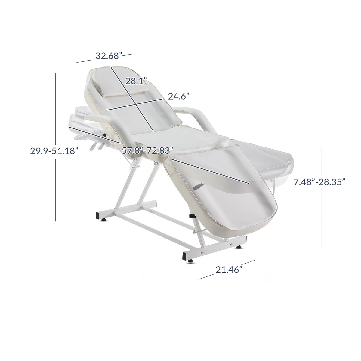 Bellavie Massage Facial Bed Adjustable Table Chair Beauty Spa Salon Tattoo Beauty, Cream
