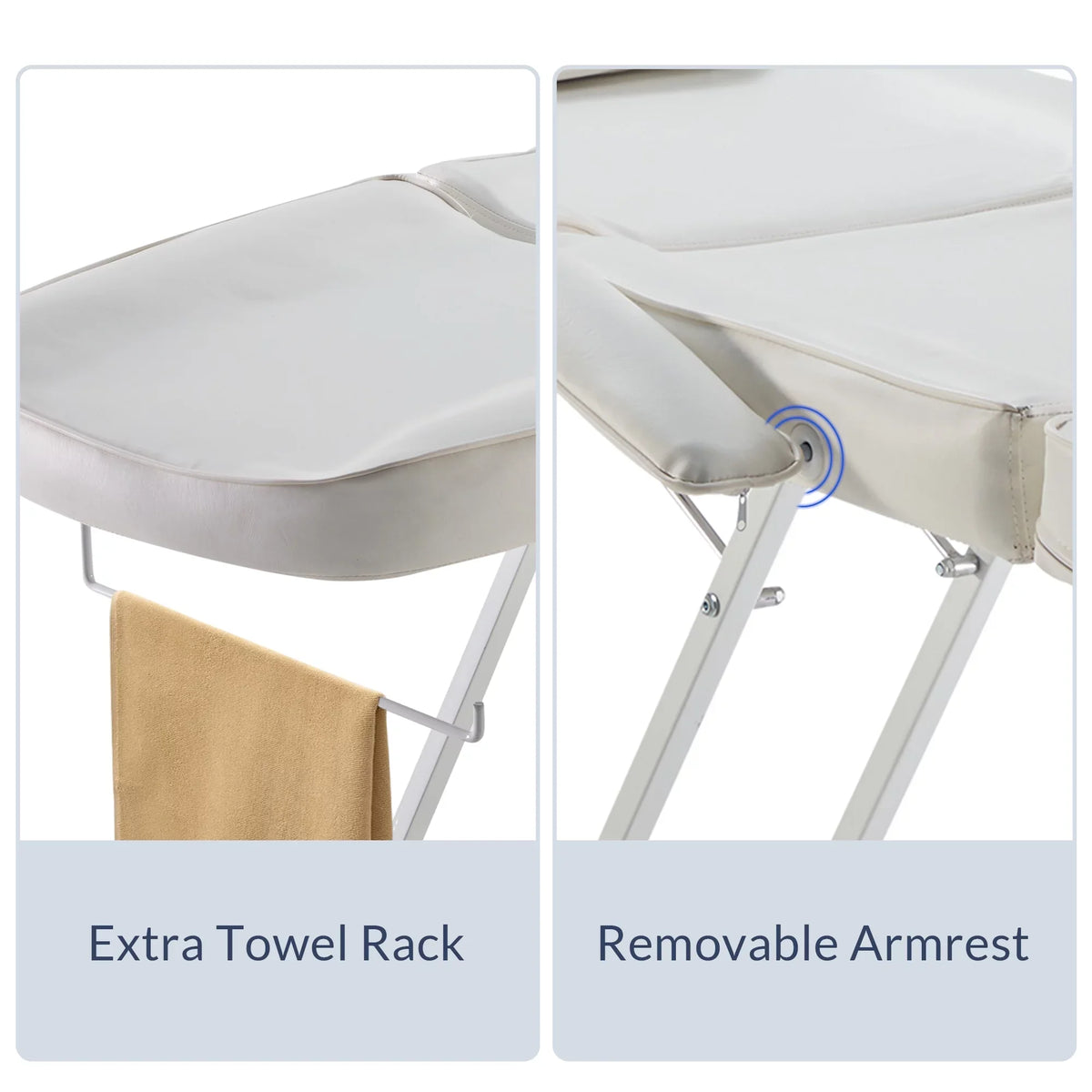 Bellavie Massage Facial Bed Adjustable Table Chair Beauty Spa Salon Tattoo Beauty, Cream