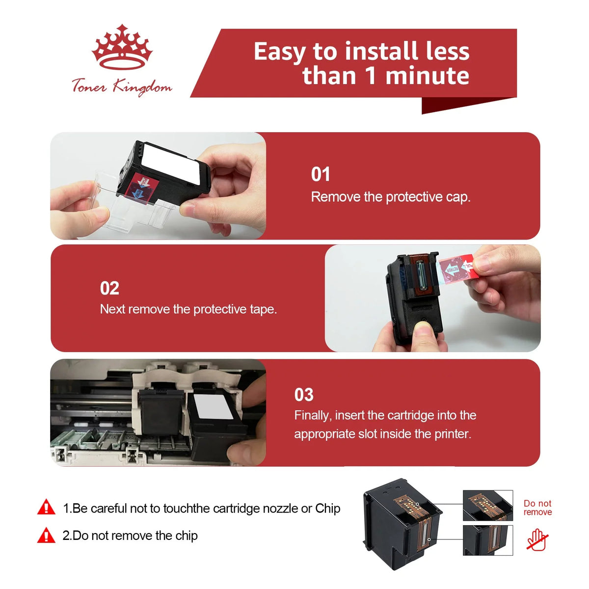 Toner Kingdom PG-275 CL-276 Ink Cartridges for  Ink 275 and 276 High Capacity 275XL 276XL Ink Cartridges for PIXMA TS3520 TS3522 TS3500 TR4720 TR4722 TR4700 Printers (2 Black, 1 Color)