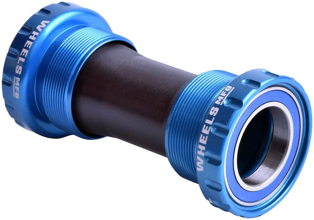 Wheels Manufacturing BSA Bottom Bracket - Shimano Hollowtech II Spindle, ABEC 3, Teal