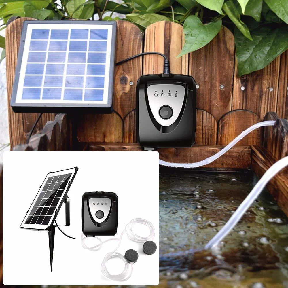Air Pump,Pump Pump Ponds Pump With Dual Pond Ponds Pools Solar Air Pond Pump 3.5w Solar Dual Pipe Air Bubble Stone Air Fish Pump Aerator Fish Ponds Air Pump Huiop