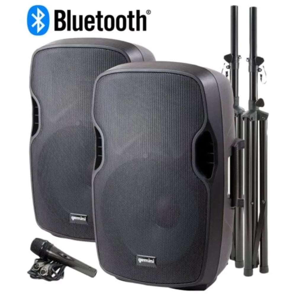 Gemini PA-SYS15 Complete Dual Speaker PA Package